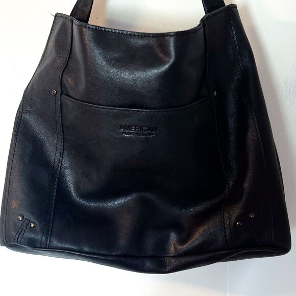 American Leather Co. Avery Sling Hobo Black Leather Shoulder Bag - Picture 5 of 16